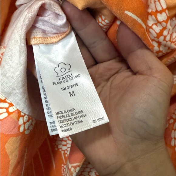 Farm Rio x Anthropologie Linen Blend Strapless Drop-Waist Maxi Dress size M - Picture 8 of 9